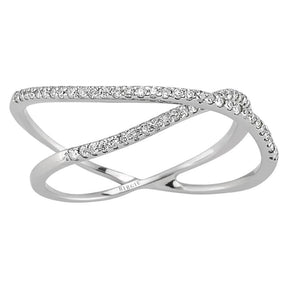 Bague double rang diamants