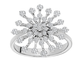 Bague flocon de neige en diamant
