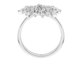 Bague flocon de neige en diamant