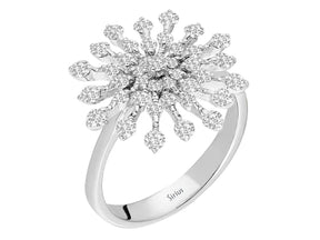 Bague flocon de neige en diamant