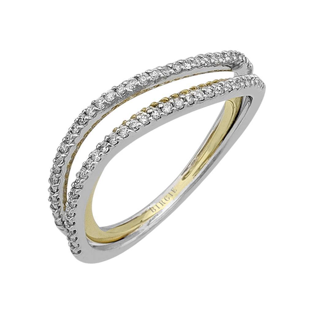 Alliance diamant à trois rangées