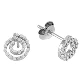 Diamond spiral stud earrings