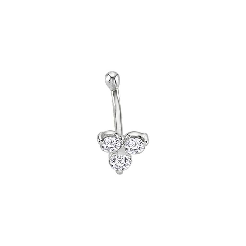 Piercing de nez tria en diamant de 0,09 carat au total