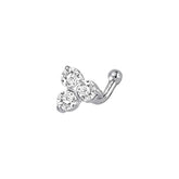 0.09 total carat diamond tria nose piercing