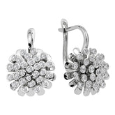 Diamond flower earrings