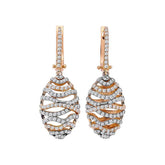 Boucles d'oreilles cocon en soie diamant