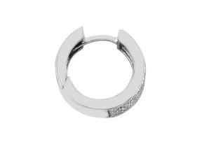 Three Row Diamond Men's Hoop Earrings