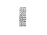Three Row Diamond Men's Hoop Earrings