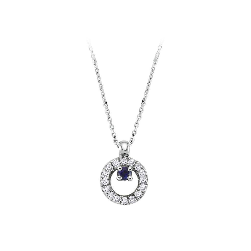 Diamond and Sapphire Necklace