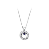 Collier diamant et saphir