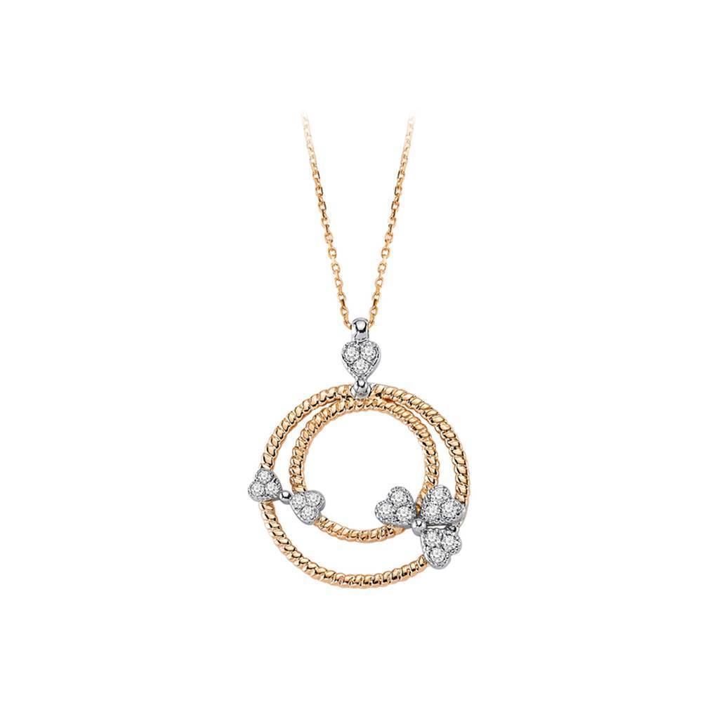 Collier motif coeur diamant