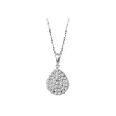 Diamant Tropfen Halskette
