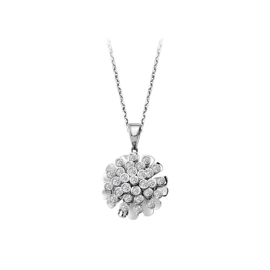 Collier fleur diamant