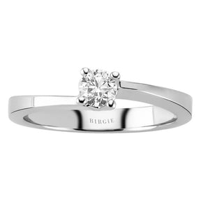 Bague solitaire diamant 0,30 carat