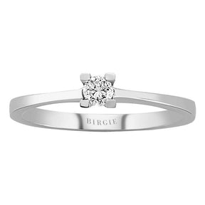 Bague solitaire diamant 0,12 carat