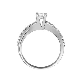 Bague solitaire diamant 0,46 carat au total
