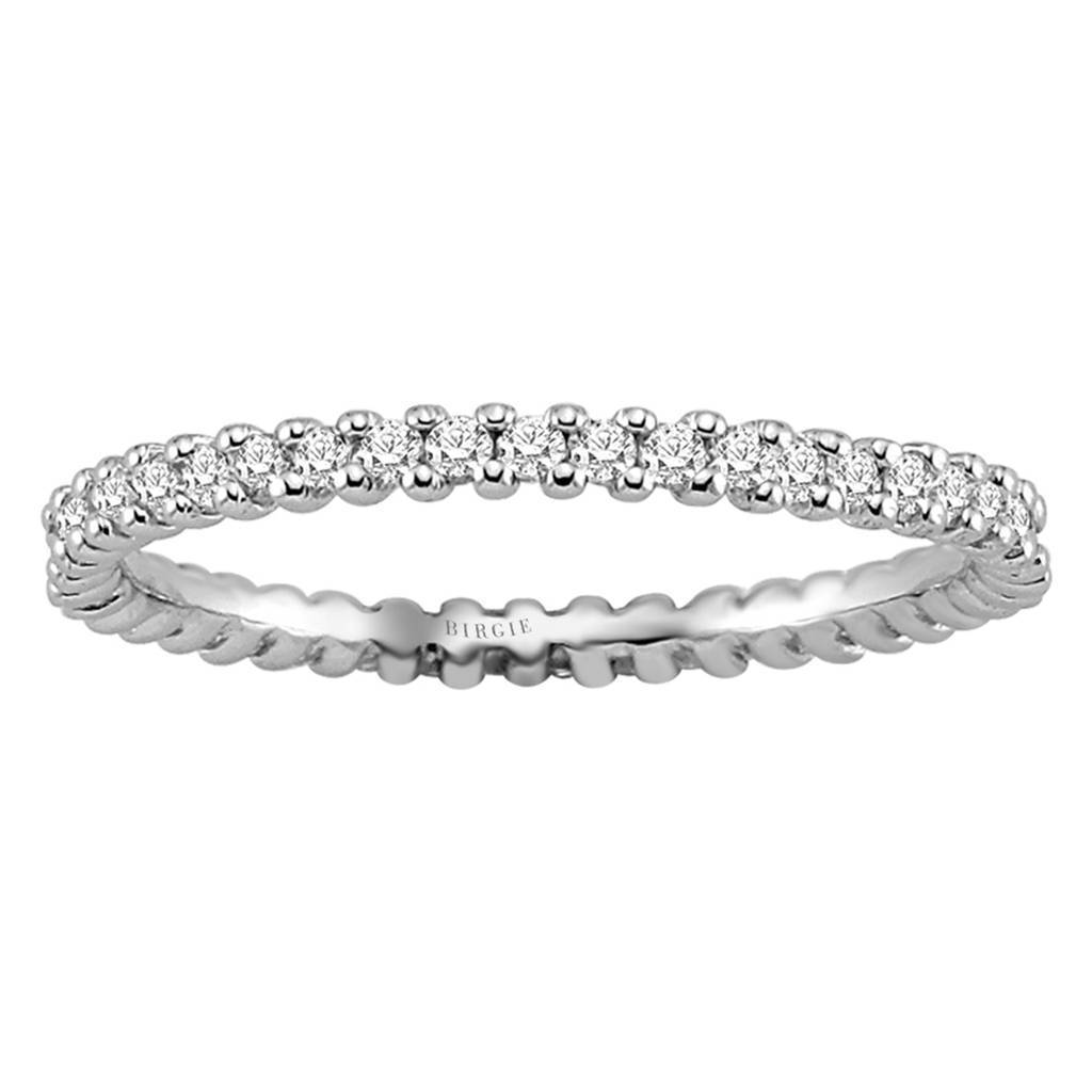 Bague de mariage d'éternité en diamant de 0,49 carat