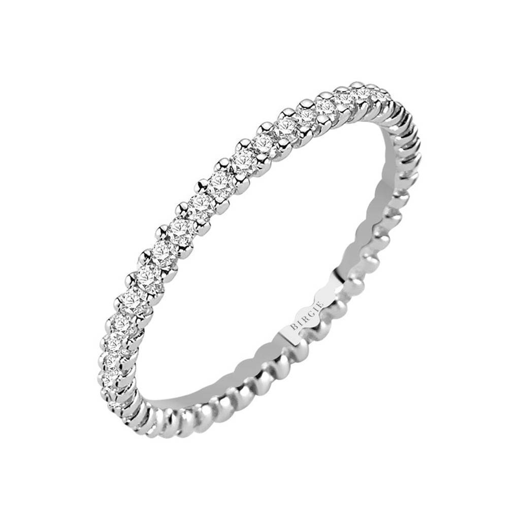 Bague de mariage d'éternité en diamant de 0,49 carat