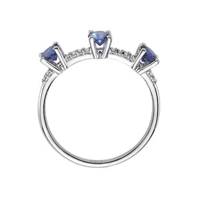 Diamond and Tria Sapphire Ring