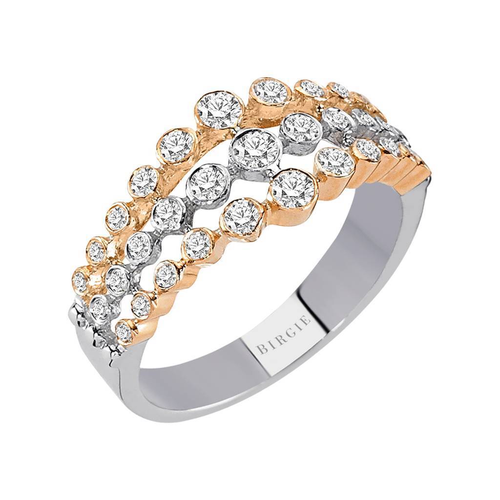 Bague Diamant à Trois Rangs