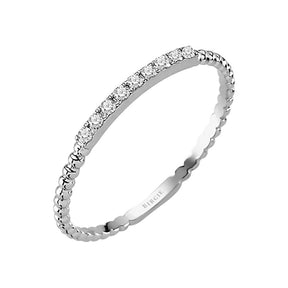 Alliance diamant 9 pierres