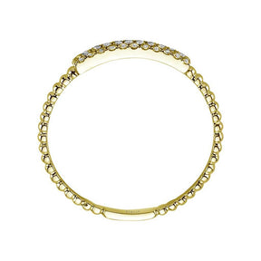 Alliance diamants deux rangs en or jaune