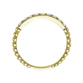 Alliance diamant 9 pierres en or jaune
