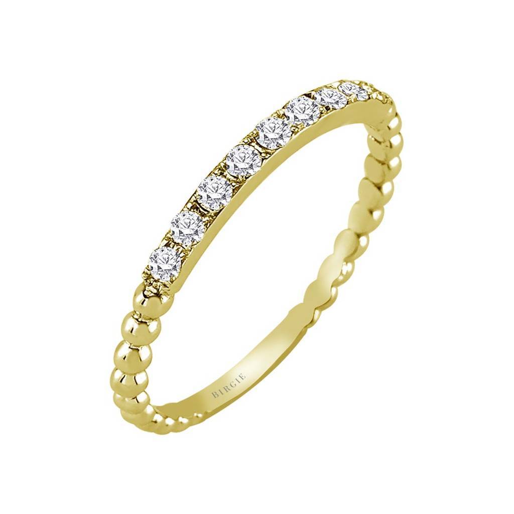 Alliance diamant 9 pierres en or jaune