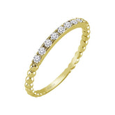 Alliance diamant 9 pierres en or jaune