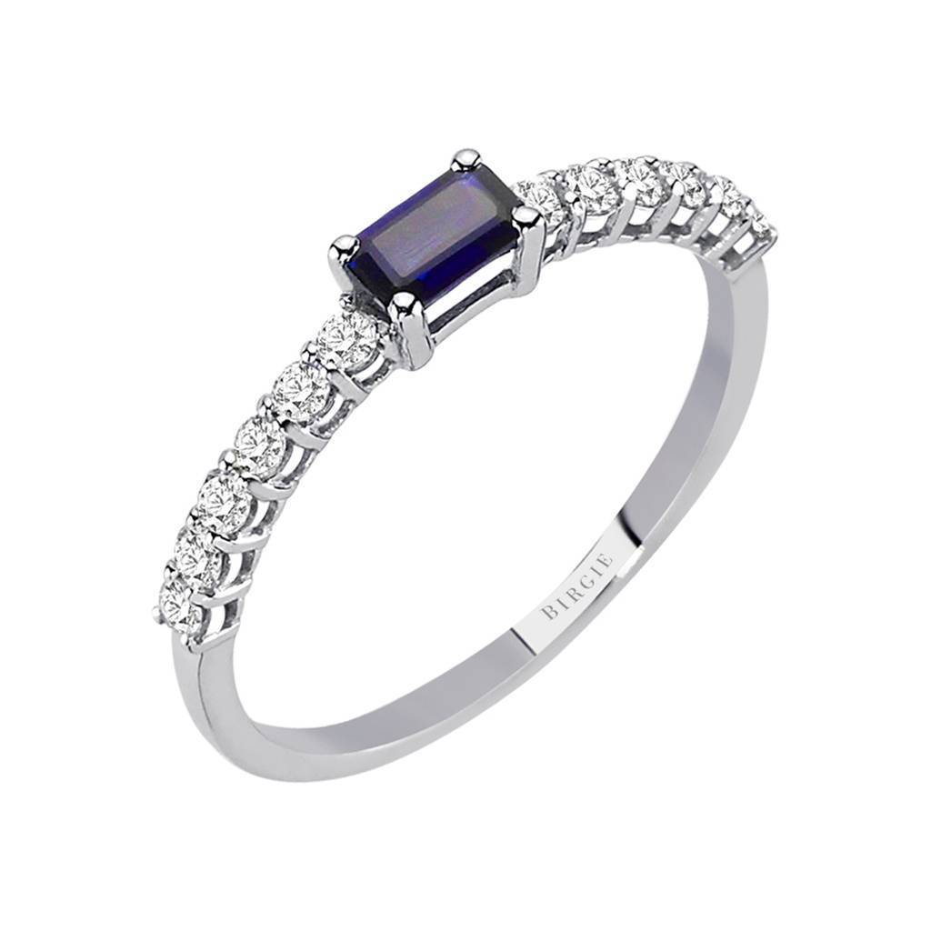 Diamond and Baguette Sapphire Ring