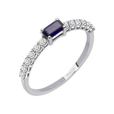 Diamond and Baguette Sapphire Ring