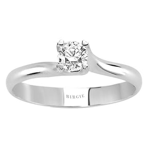 Bague solitaire diamant 0,30 carat
