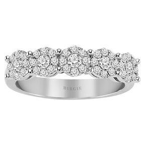 Alliance effet pierre 5 diamants de 2,00 carats au total