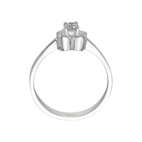 0.16 carat diamond solitaire heart ring