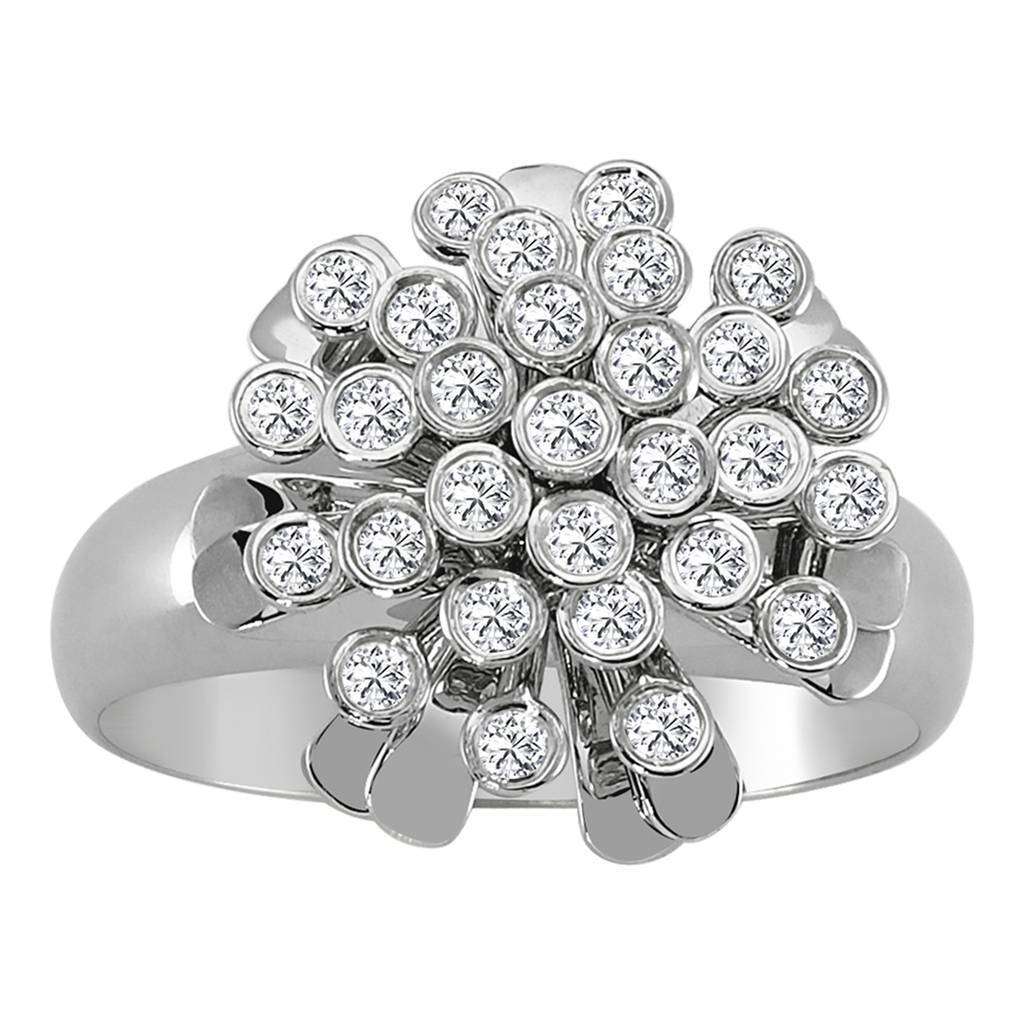 Bague fleur diamant