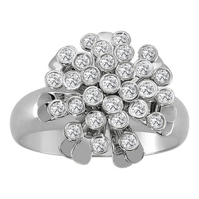 Bague fleur diamant