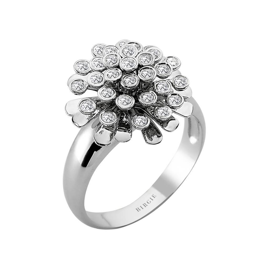 Bague fleur diamant