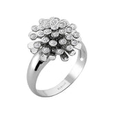 Bague fleur diamant