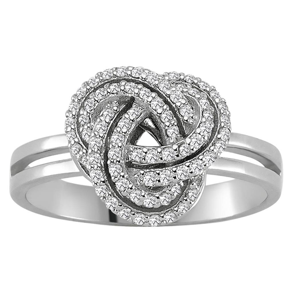 Bague spirale sans fin en diamant