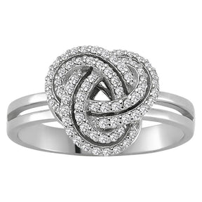 Bague spirale sans fin en diamant