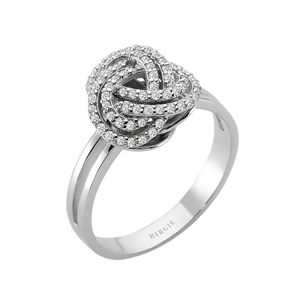 Bague spirale sans fin en diamant