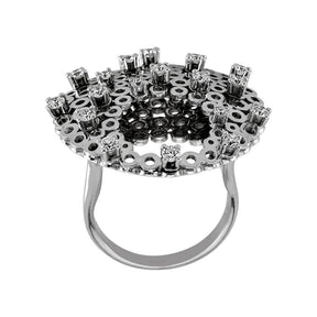 Bague croissant de lune diamant