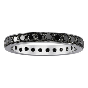 Bague de mariage éternité en diamant noir