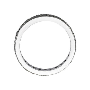 Bague de mariage éternité en diamant noir
