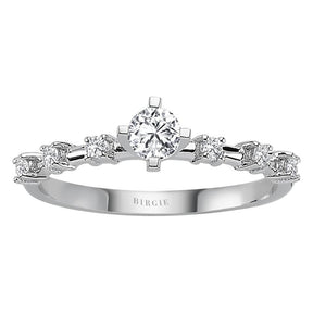 0.33 total carat diamond halo solitaire ring
