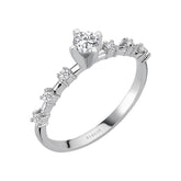 0.33 total carat diamond halo solitaire ring