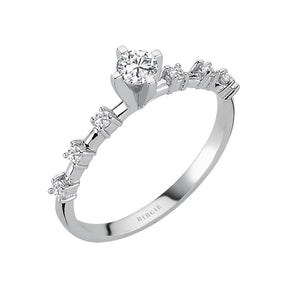 0.33 total carat diamond halo solitaire ring