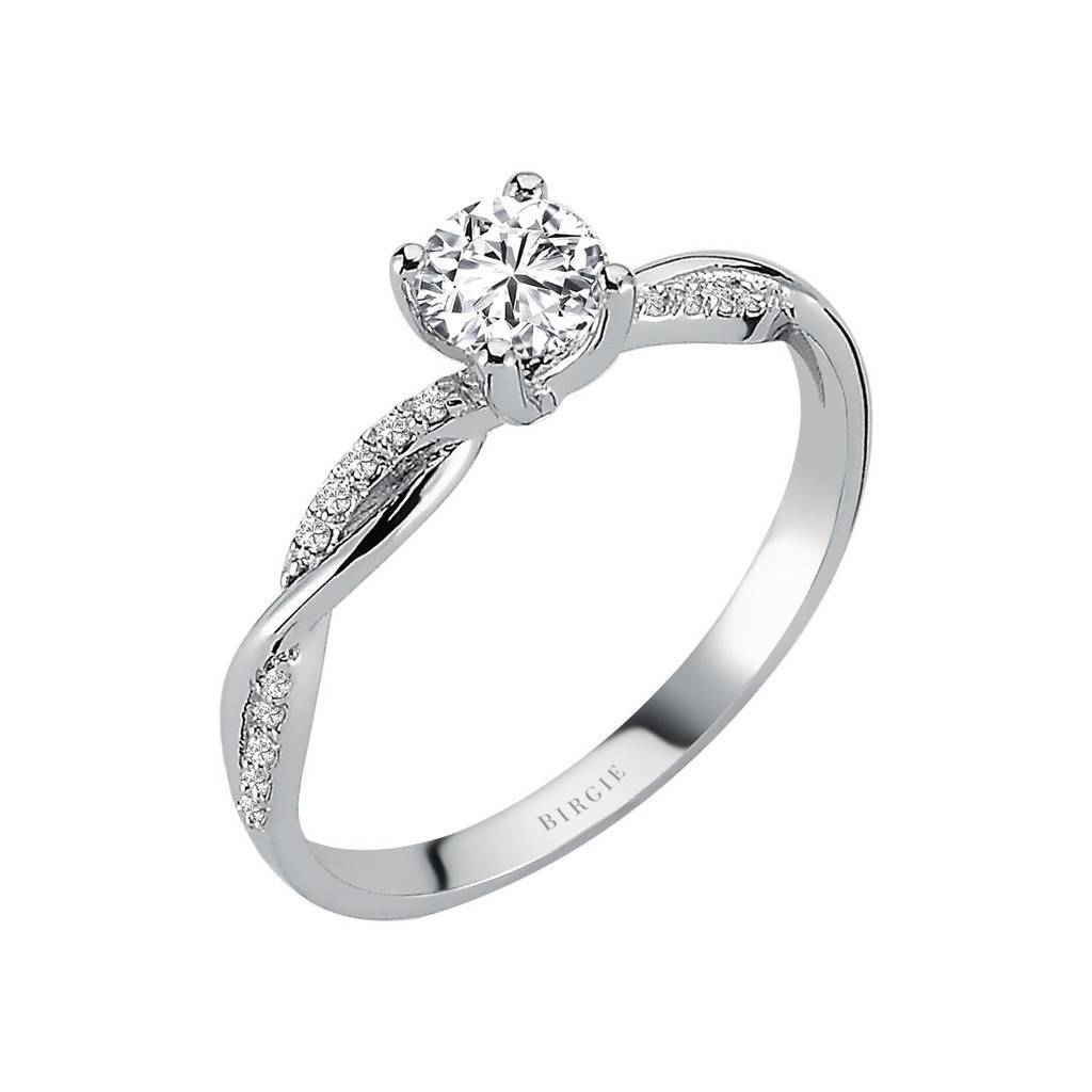 Bague solitaire halo de diamants de 0,48 carat au total