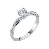 0.48 total carat diamond halo solitaire ring