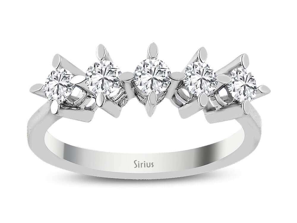 0.45 carat diamond 5 stone alliance